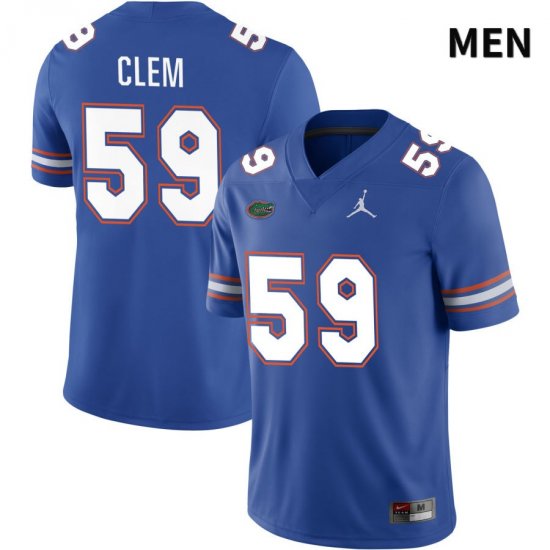 Men's Florida Gators #59 Hayden Clem NCAA Jordan Brand Royal NIL 2022 Authentic Stitched College Football Jersey VDC8462OG